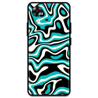 Blue & Black Waves - Armor Case For Oppo Models Oppo A17K