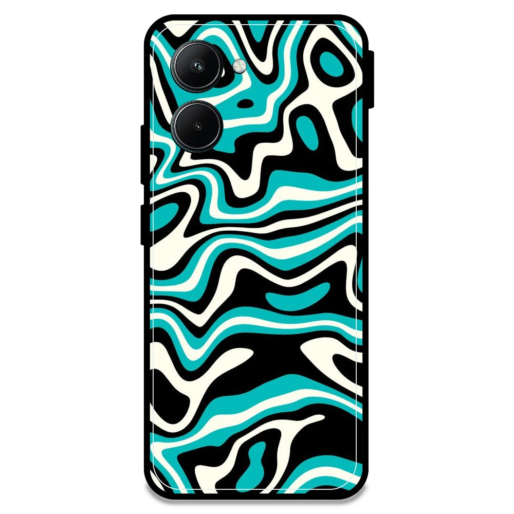 Blue & Black Waves - Armor Case For Realme Models Realme C33