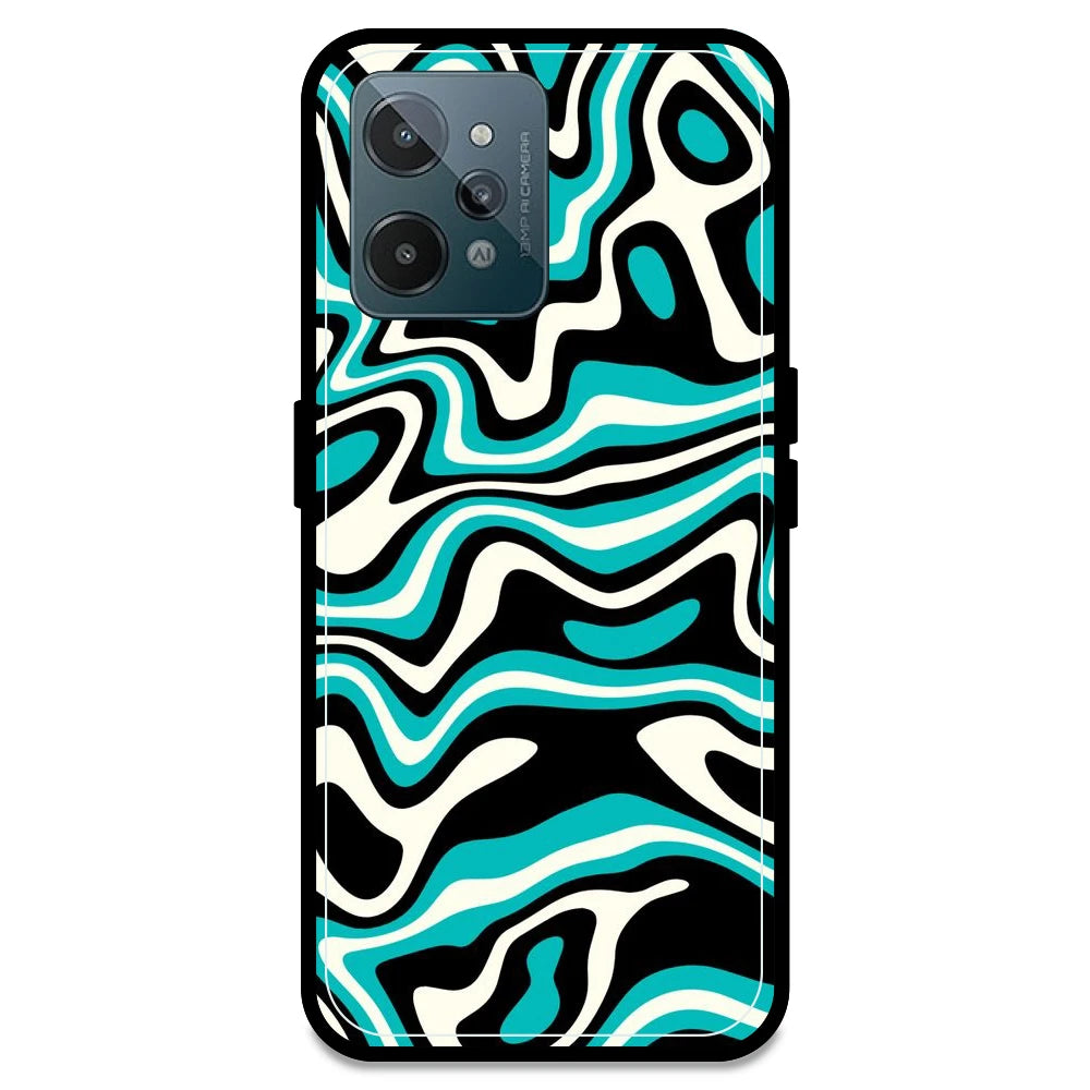 Blue & Black Waves - Armor Case For Realme Models Realme C31