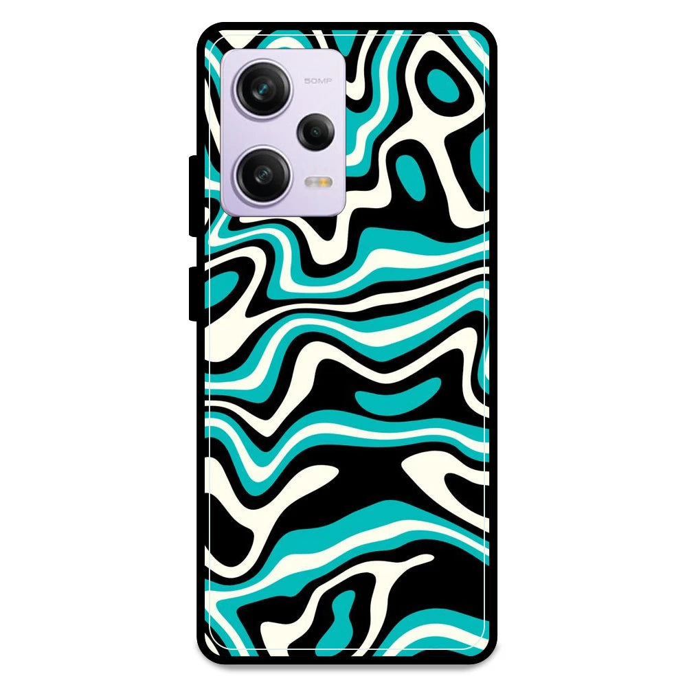 Blue & Black Waves - Armor Case For Redmi Models Redmi Note 12 Pro