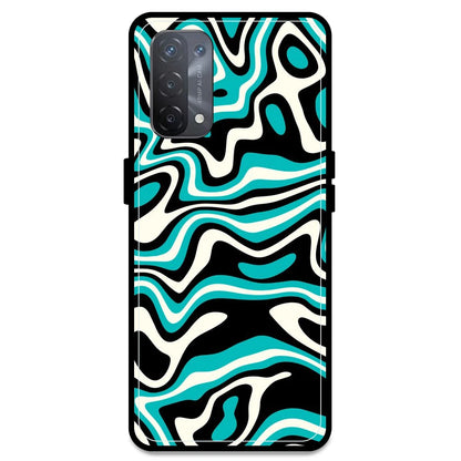 Blue & Black Waves - Armor Case For Oppo Models Oppo A74 5G