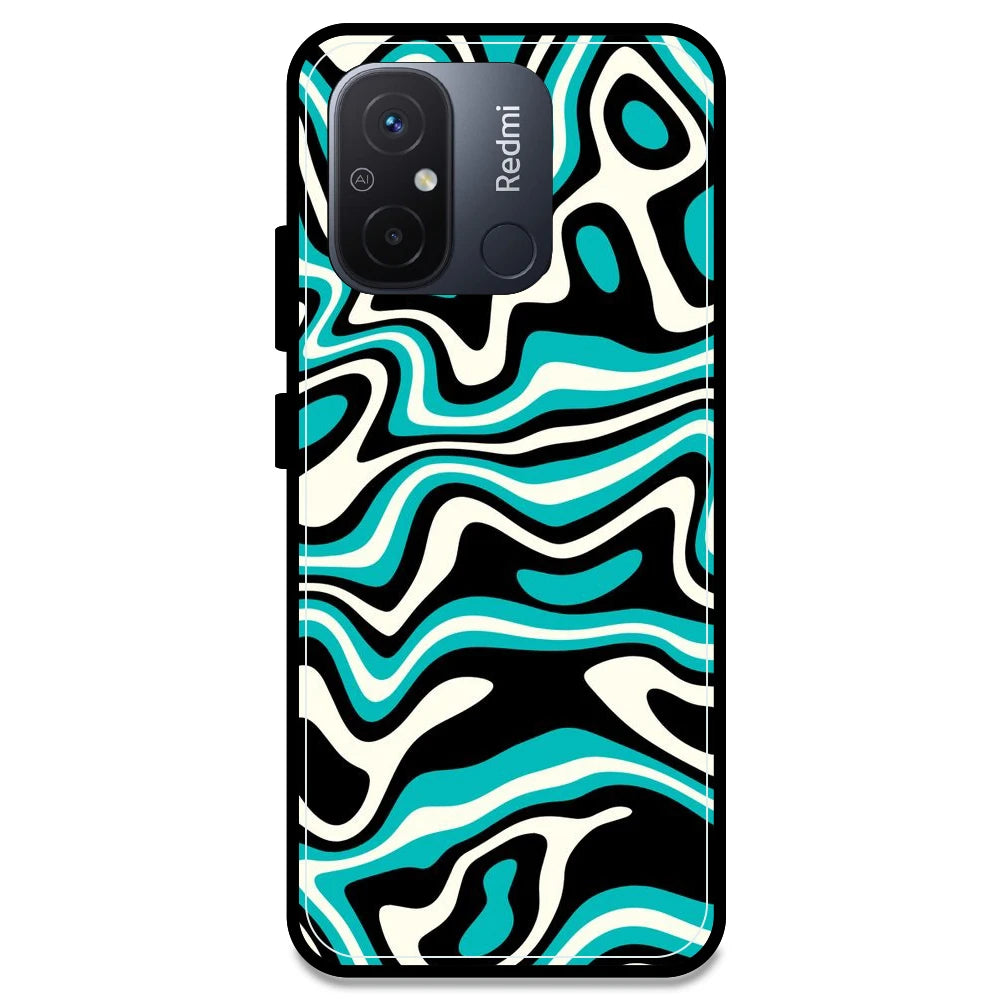 Blue & Black Waves - Armor Case For Redmi Models Redmi 12C