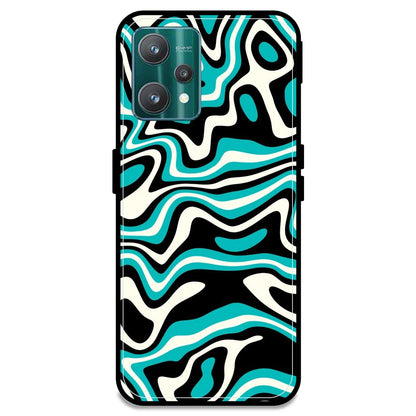 Blue & Black Waves - Armor Case For Realme Models Realme 9 Pro