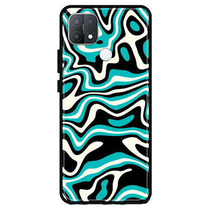 Blue & Black Waves - Armor Case For Oppo Models Oppo A15s