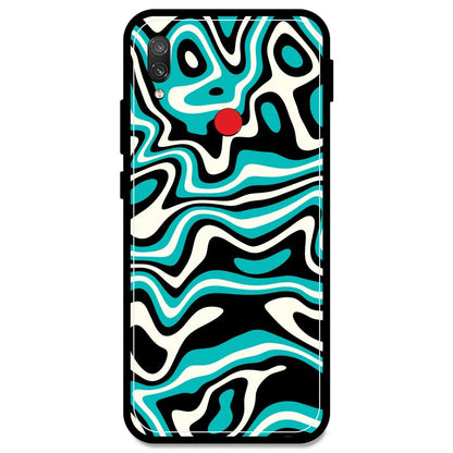 Blue & Black Waves - Armor Case For Redmi Models Redmi Note 7S