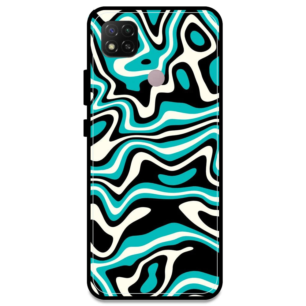 Blue & Black Waves - Armor Case For Redmi Models Redmi Note 9C