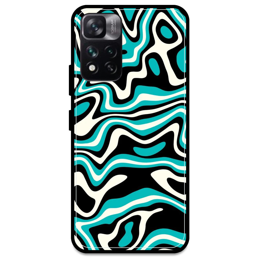 Blue & Black Waves - Armor Case For Redmi Models Redmi Note 11i