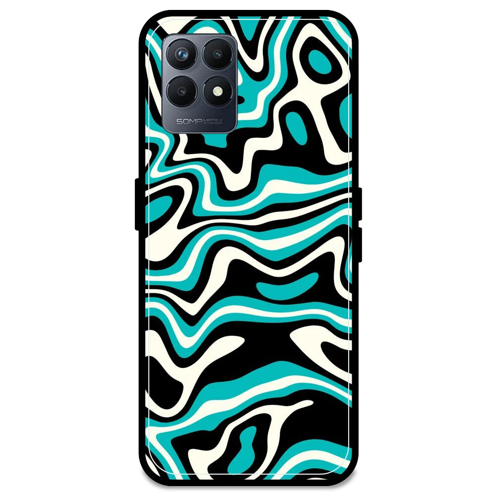 Blue & Black Waves - Armor Case For Realme Models Realme Narzo 50 5G