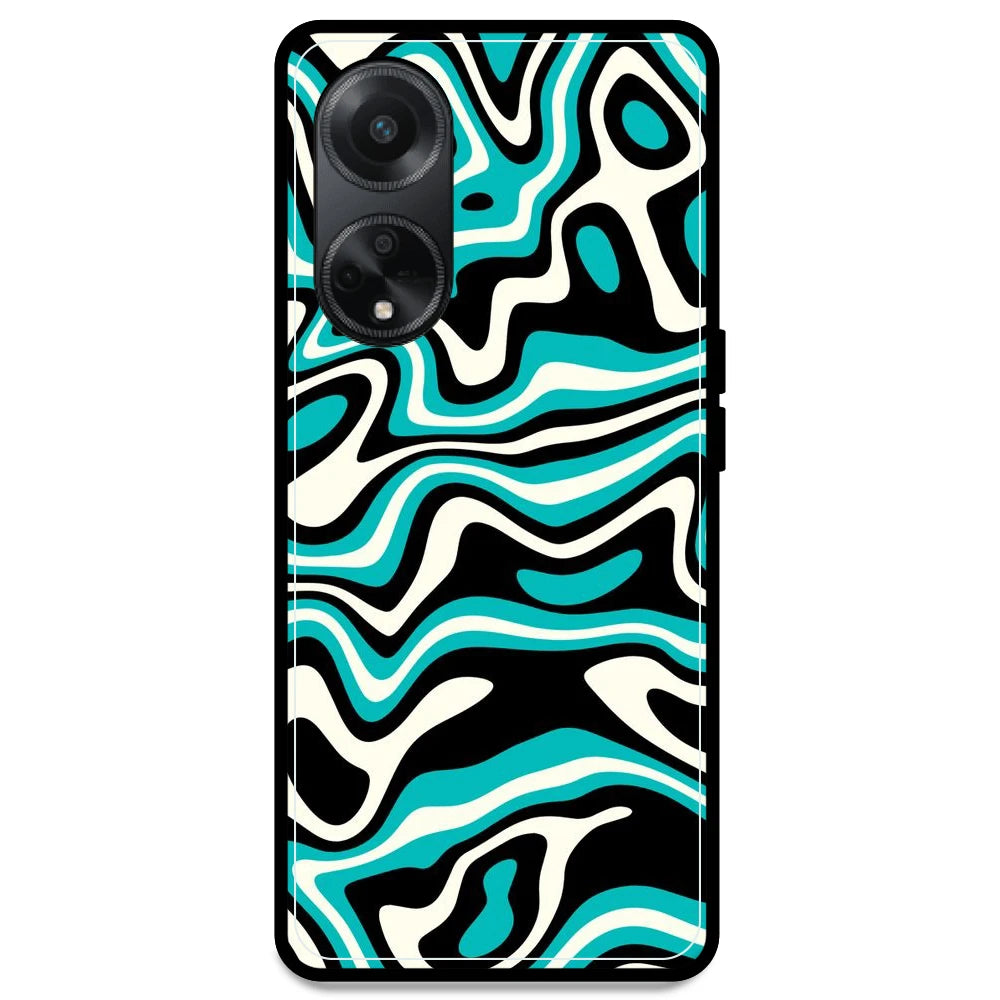 Blue & Black Waves - Armor Case For Oppo Models Oppo F23 5G