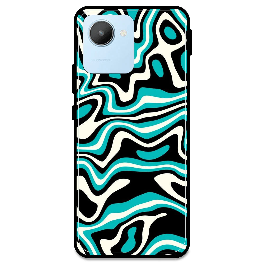 Blue & Black Waves - Armor Case For Realme Models Realme C30