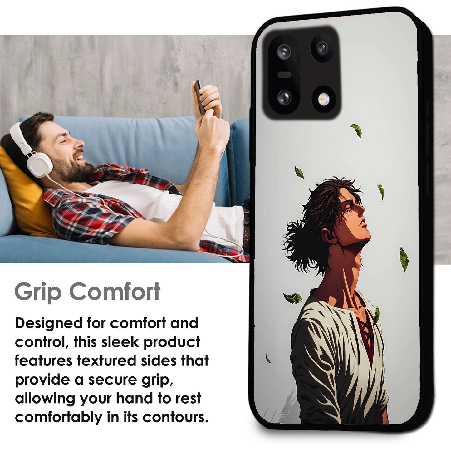 Anime Wanderer Aesthetic - Glossy Metal Silicone Cases for OnePlus Models