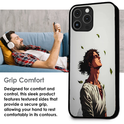 Anime Wanderer Aesthetic - Glossy Metal Silicone Cases for Apple iPhone