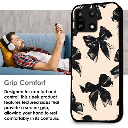 Black Bows - Glossy Metal Silicone Cases for Oneplus