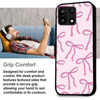 Pink Bows - Glossy Metal Silicone Cases for Oneplus