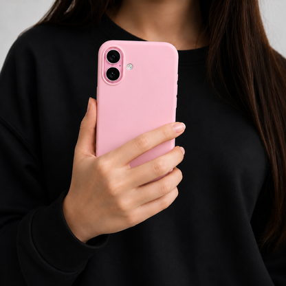 Sand Pink Liquid Silicone Case For Apple iPhone Models