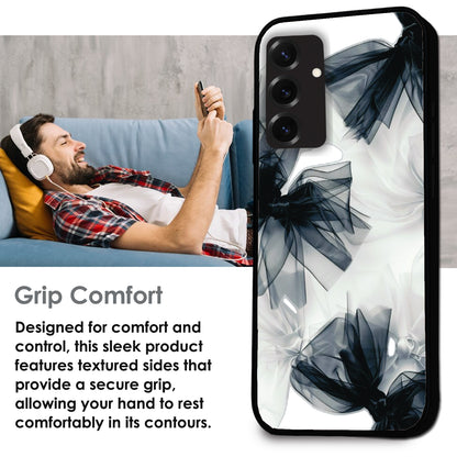 Satin Bows - Glossy Metal Silicone Cases for Samsung