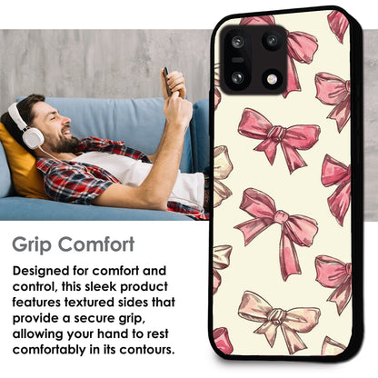 Pastel Pink Bows - Glossy Metal Silicone Cases for Oneplus