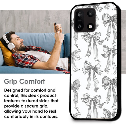 White Bows - Glossy Metal Silicone Cases for Oneplus