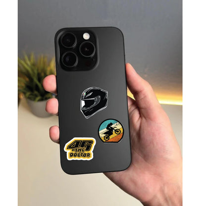 Bike Racing Stickers Pack – 41 Waterproof Motorcycle Stickers Infographic