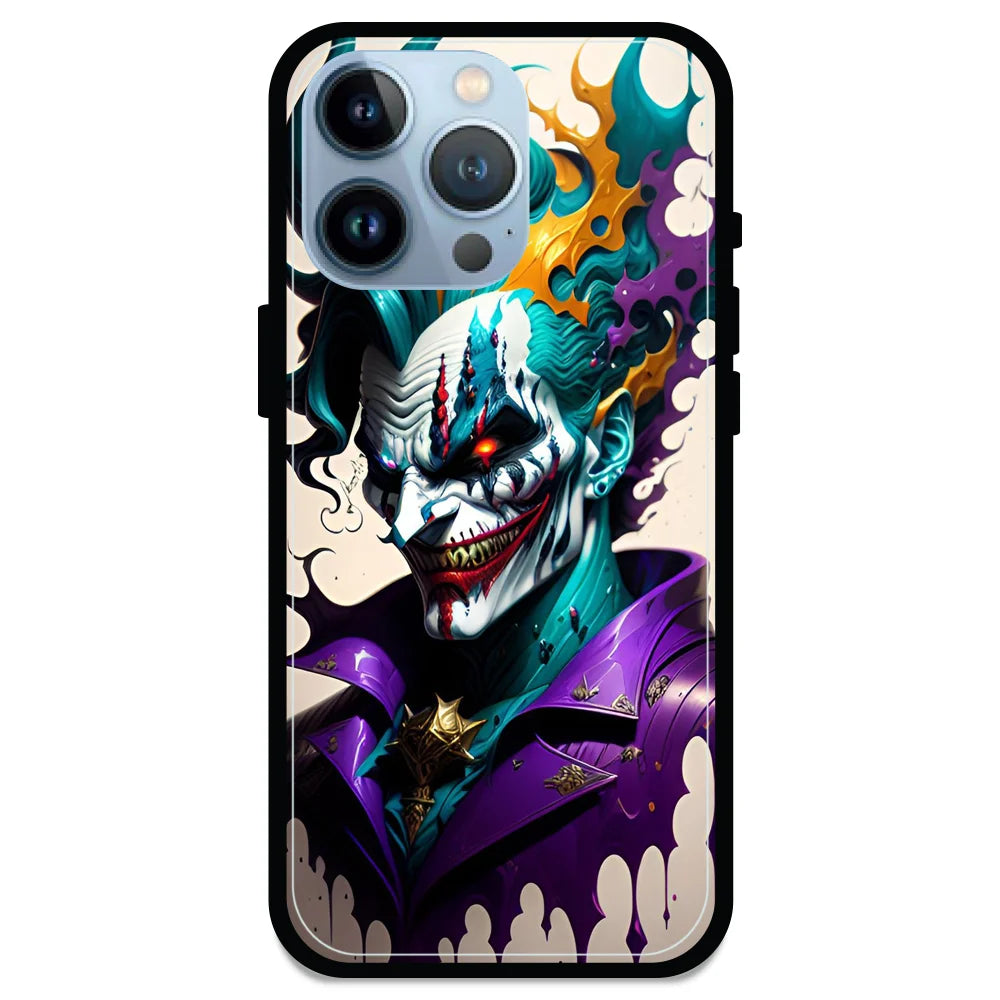 Devilish Joker - Glossy Metal Silicone Case For Apple iPhone Models- Apple iPhone 13 pro max