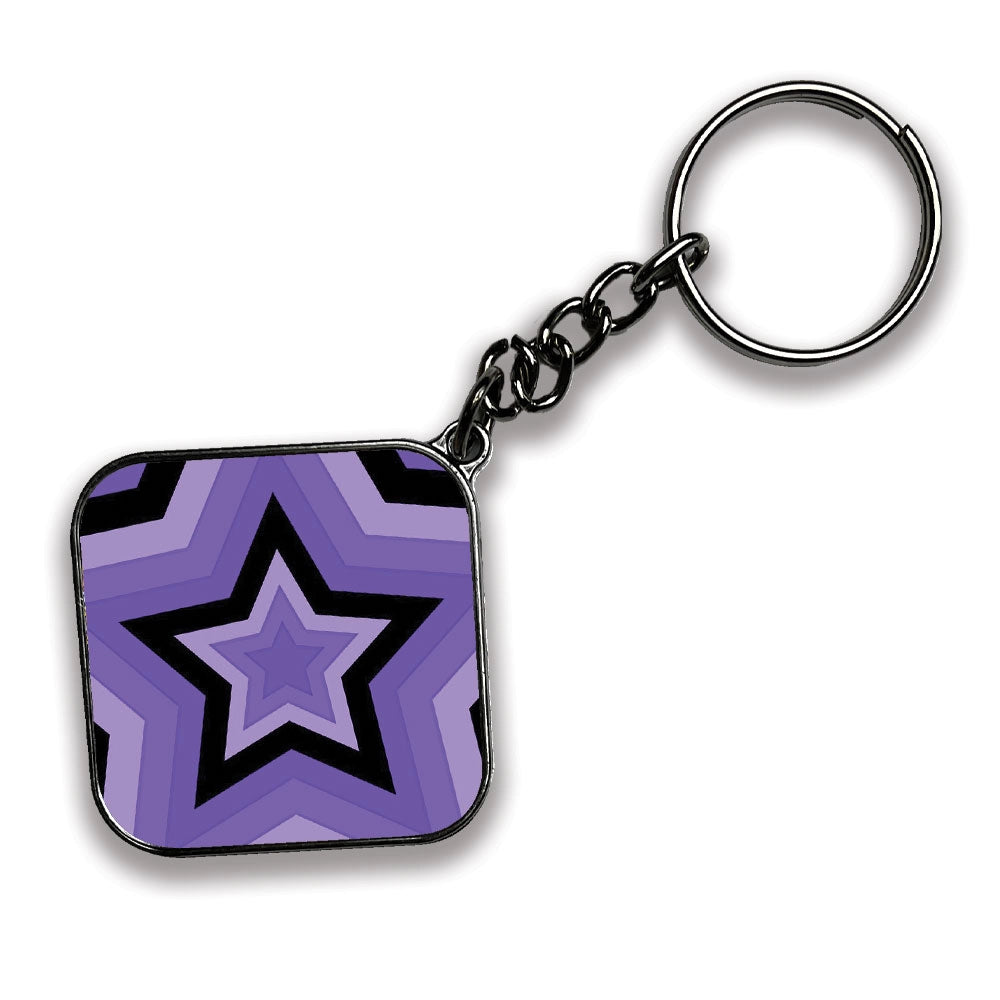 Mix Designs - A Combo Of 4 Silver Border Keychains