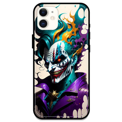 Devilish Joker - Glossy Metal Silicone Case For Apple iPhone Models- Apple iPhone 11