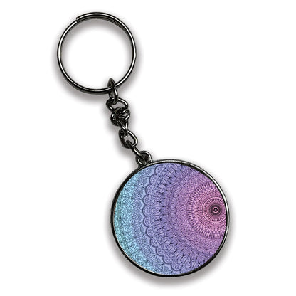Mandala - A Combo Of 4 Silver Border Keychains