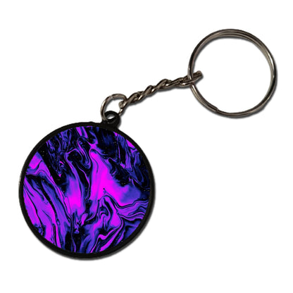 Purple Swirl - Keychain circle