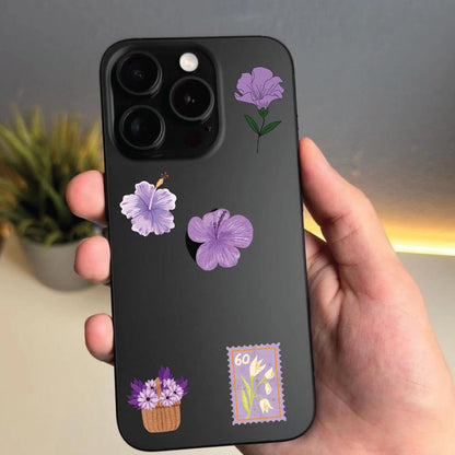 Purple Sticker Bundle – 46 Waterproof Aesthetic Stickers Infographic