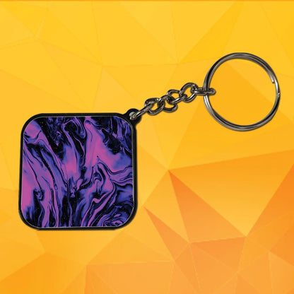 Watermarble - A Combo Of 4 Black Border Keychains