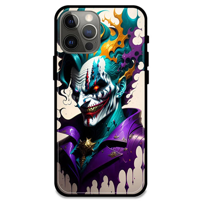 Devilish Joker - Glossy Metal Silicone Case For Apple iPhone Models- Apple iPhone 12 pro max