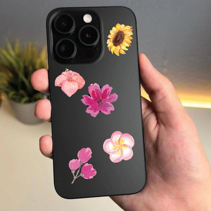 Flower Sticker Bundle – 47 Waterproof Aesthetic Stickers Infographic