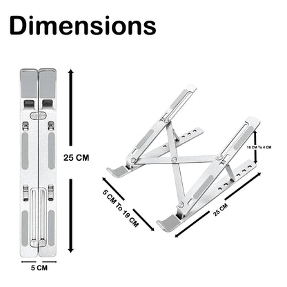Adjustable Aluminium Laptop Stand Infographic