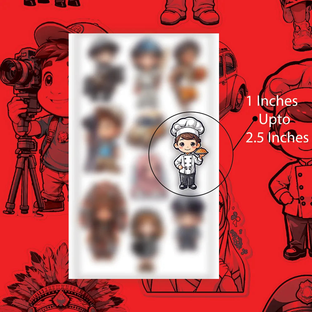 Cute People Themed Stickers infographic
