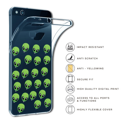 Alien - Clear Printed Silicon Case For Oppo Models infographic