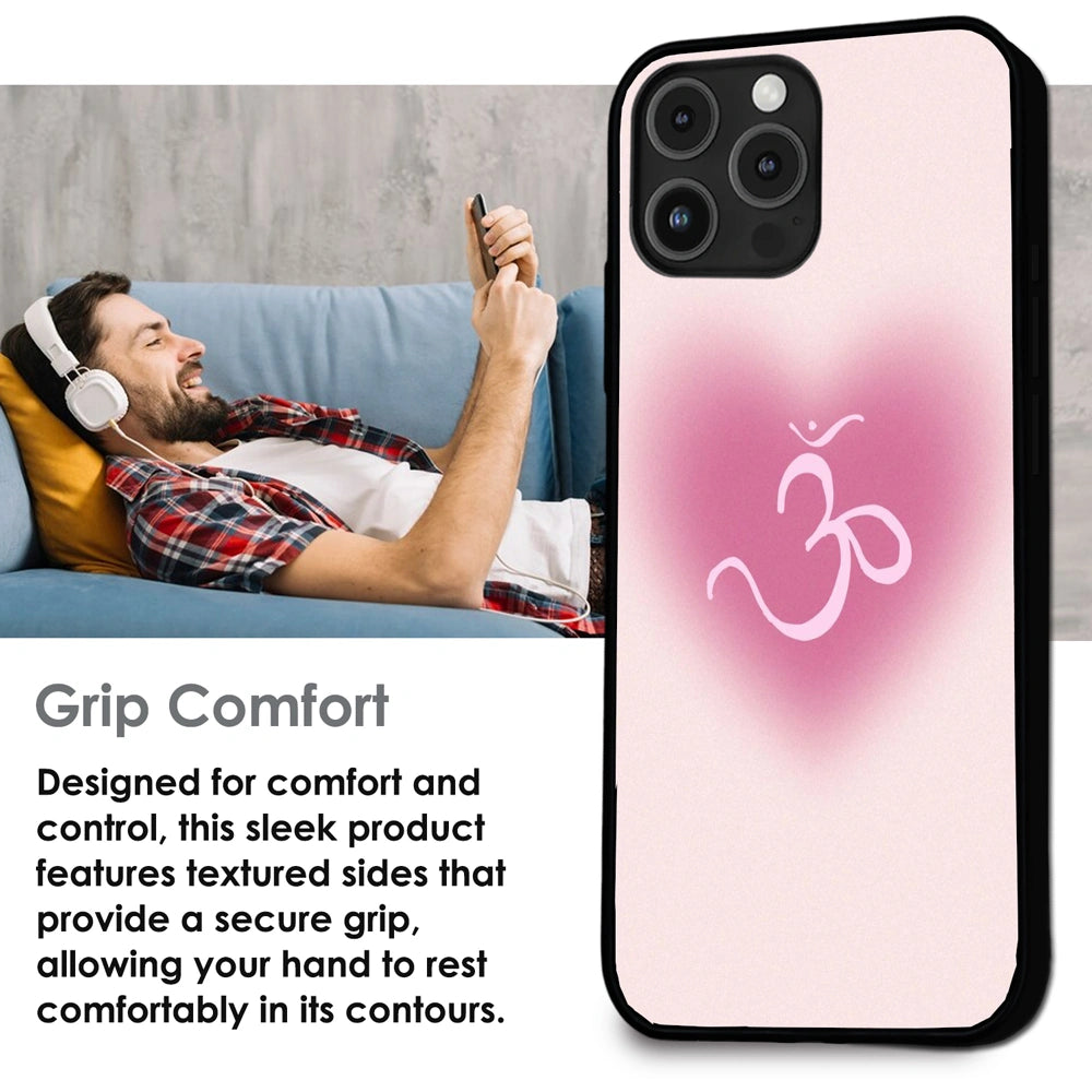 Spiritual Minimal Aesthetic - Glossy Metal Silicone Case For Apple iPhone Infographic