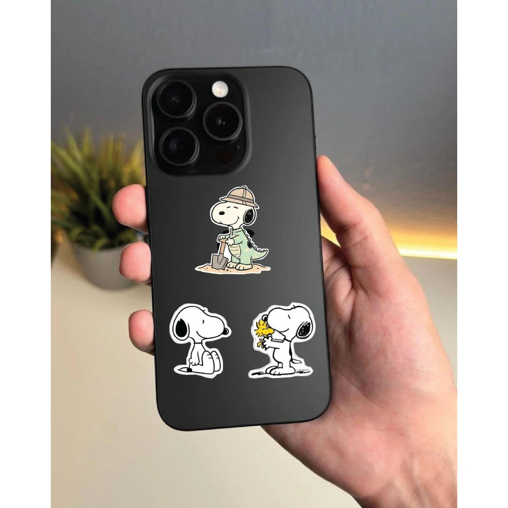 Snoopy Stickers Pack – 42+ Cute Waterproof Cartoon Stickers Infographic