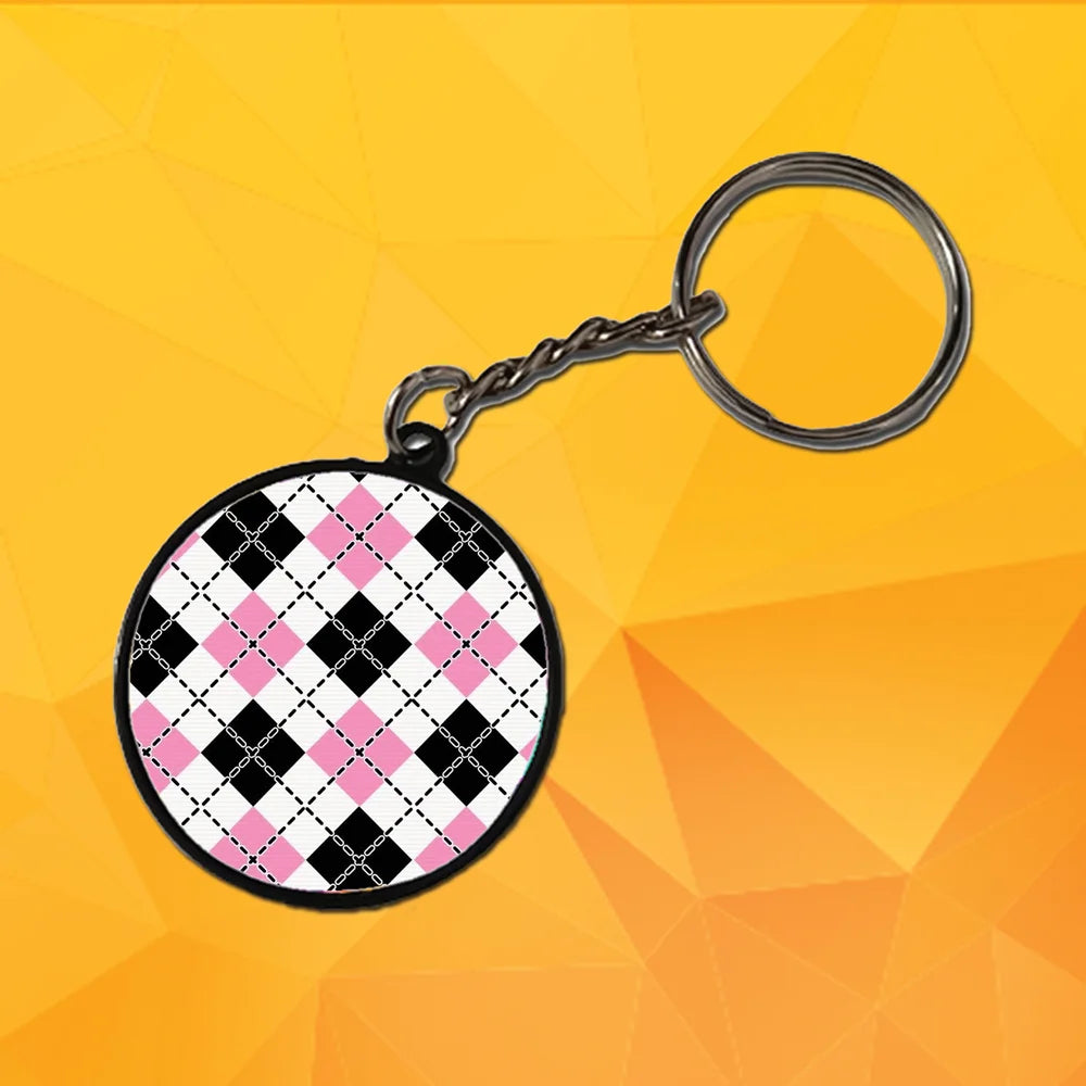 Patterns - A Combo Of 4 Black Border Keychains