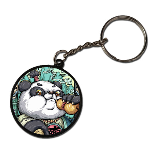 Panda King - Keychain circle