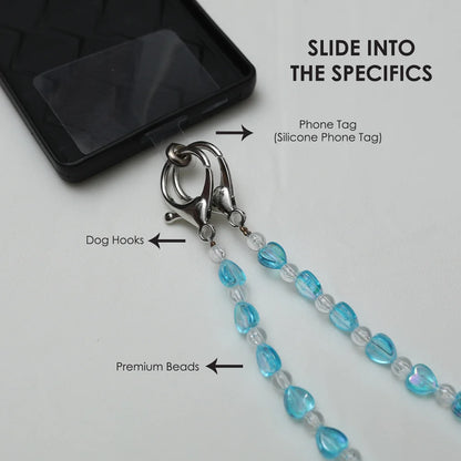 Sky Blue Beads - Cross Body Phone Slings