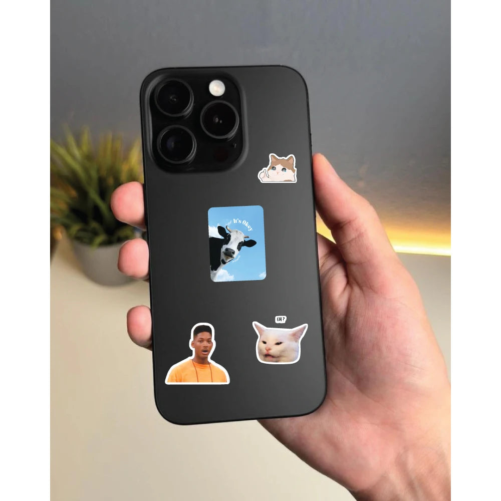 Meme Stickers Pack – 42+ Funny Viral Waterproof Stickers Infographic