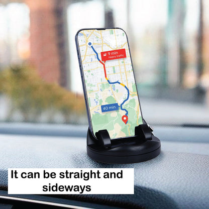 Black car phone holder on a white background Infographic