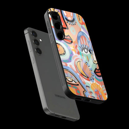 Abstract Pop Art - Glass Case For Samsung Galaxy Infographic