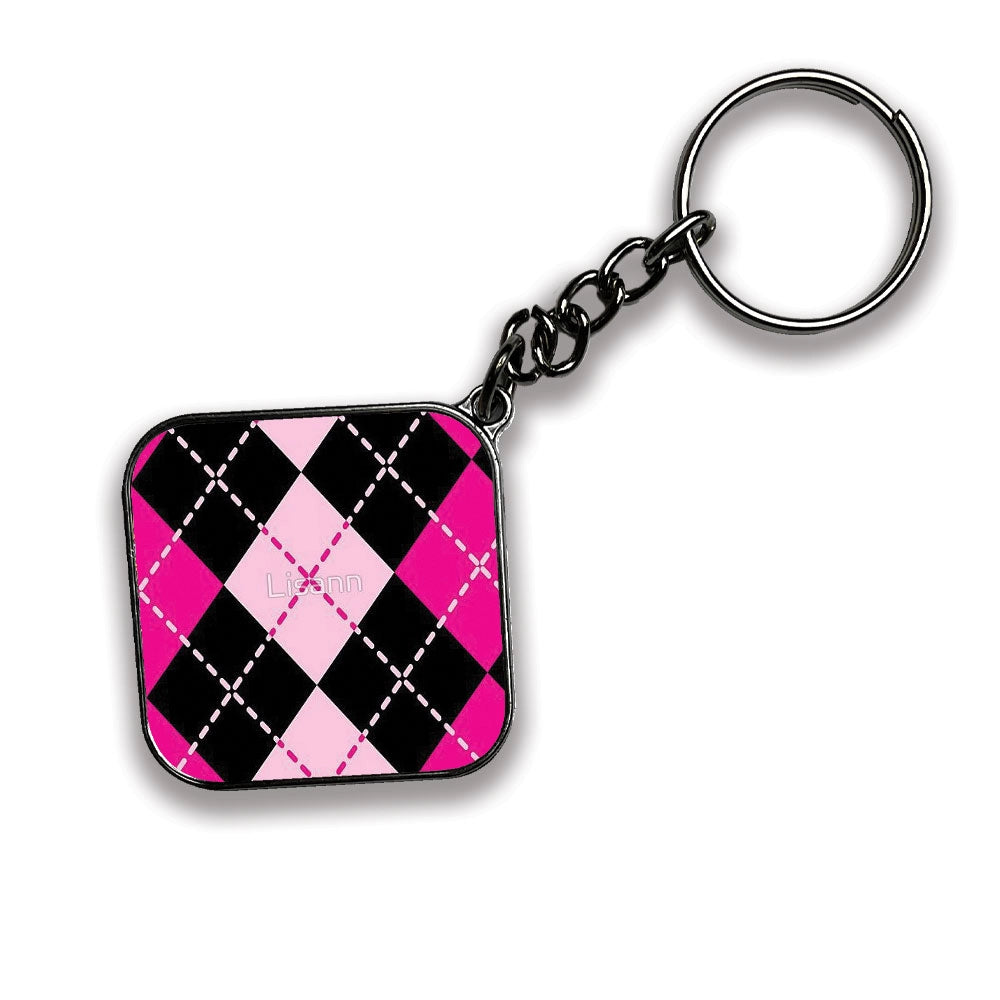 Patterns - A Combo Of 4 Silver Border Keychains