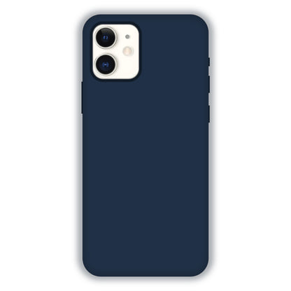 Deep Navy Liquid Silicon Case For Apple iPhone Models