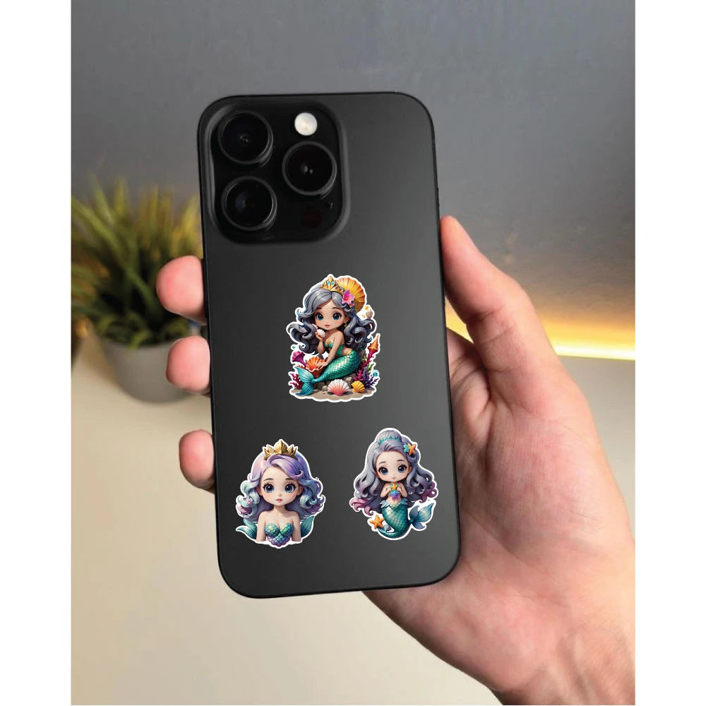 Mermaid Stickers Pack – 42+ Fantasy Waterproof Stickers Infographic