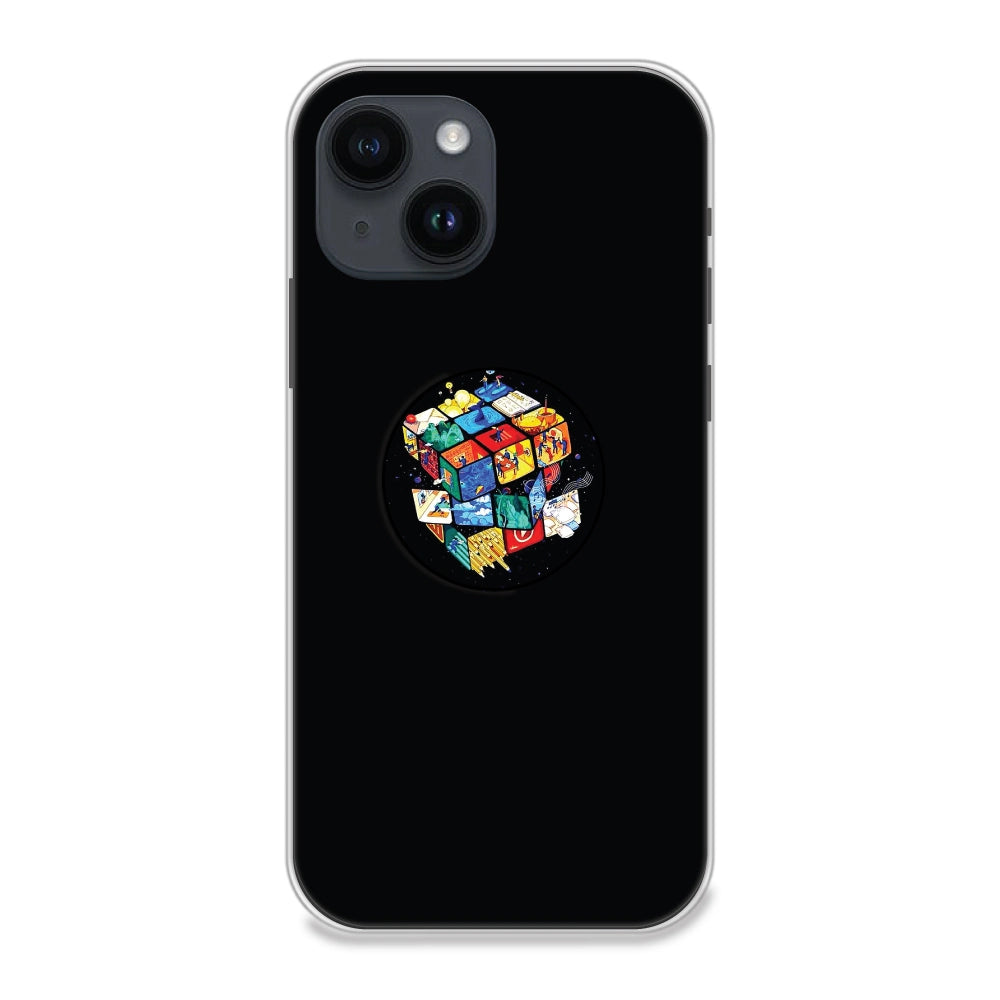 Rainbow Cube - Silicone Grip Case For Apple iPhone Models iPhone 14
