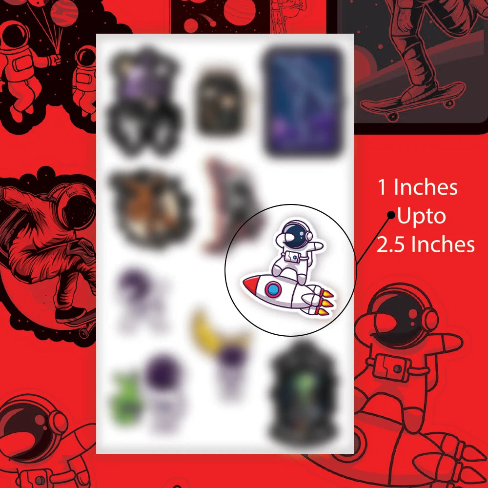 Astronauts Themed Stickers infographic