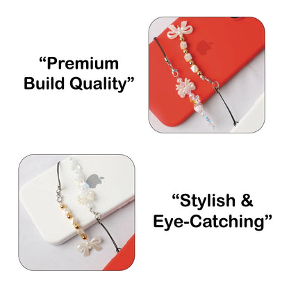 Pearly Bows - A  Combo of Mini Phone Charms Infographic