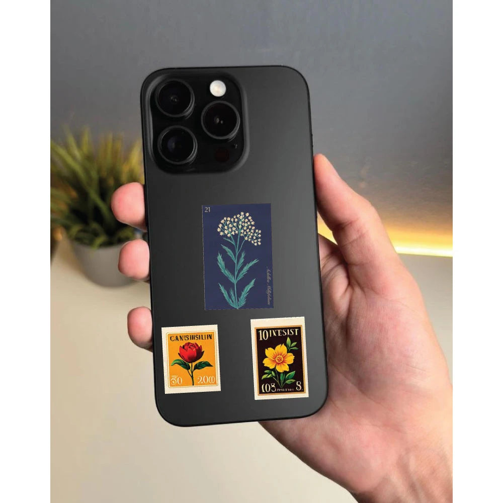 Vintage Floral Stickers Pack – 42+ Botanical Aesthetic Stickers Infographic